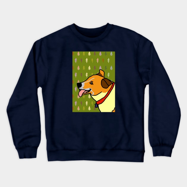 Cute Dog called Toby Crewneck Sweatshirt by ellenhenryart